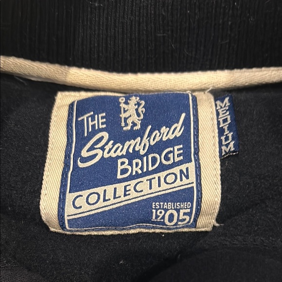 The Stamford Bridge Collection Chelsea FC Varsity Jacket - Navy and Grey - Picture 3 of 3